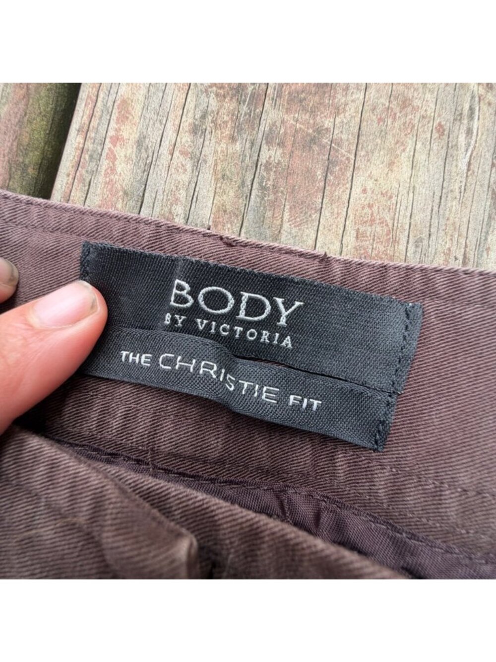 Body By Victoria The Christie Fit Brown Straight-Leg Pants Women’s Size 6 Casual - Picture 3 of 7